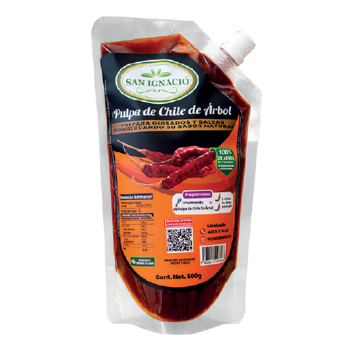 Pulpa de Chile de árbol 500 gr